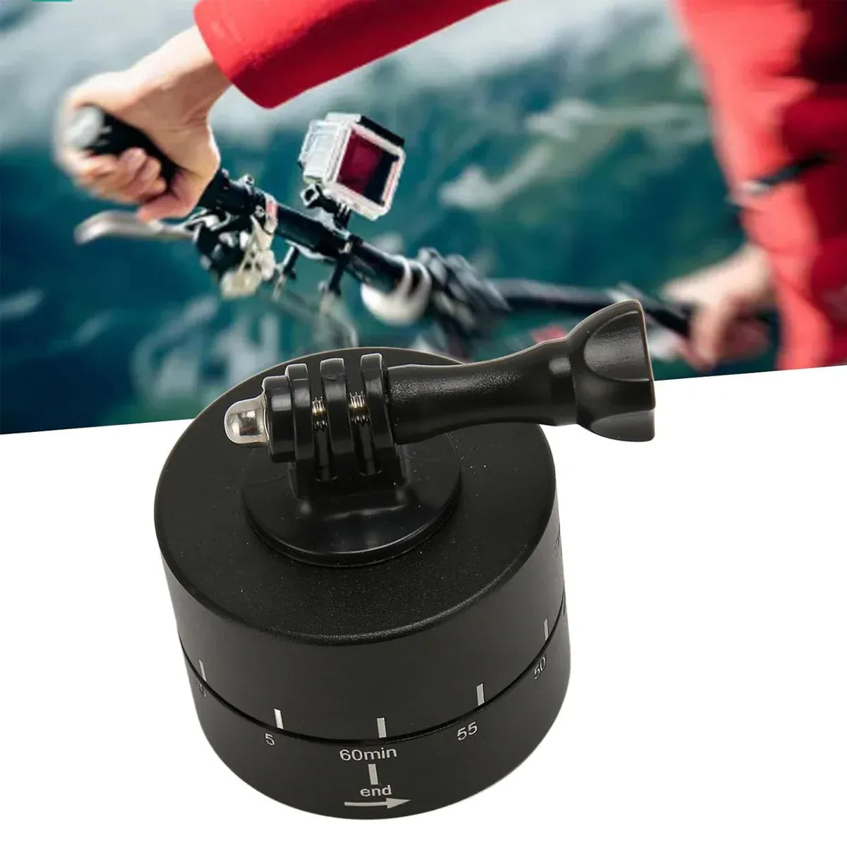 Action Camera 360° Rotating 60/120min Time Lapse Timer Tripod Head Adapter Gopro - 60min