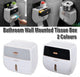 Wall-Mounted Toilet Tissue Paper Roll Holder Storage Box No punching Waterproof - Grey - Mekamart Australia