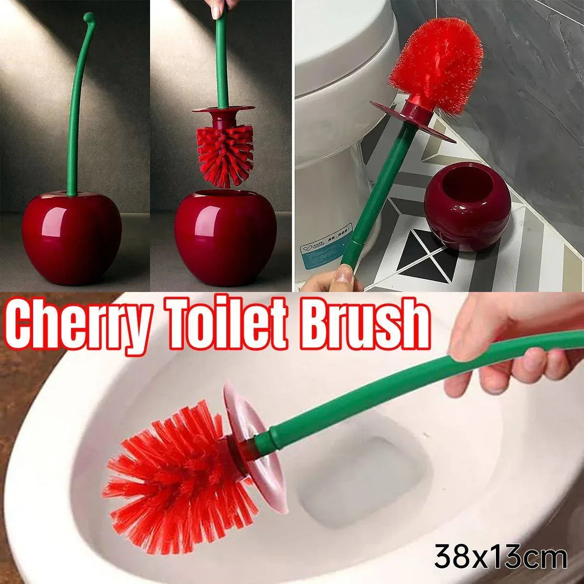 Soft Wool Toilet Brush with Long Handle Plastic Cleaning Brush Household Tool - Mekamart Australia