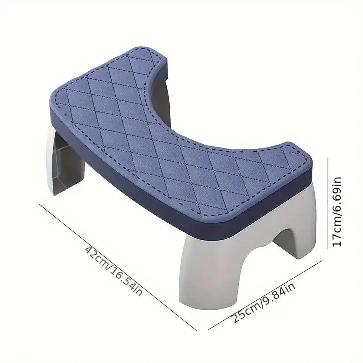 Toilet Stool Anti-Slip Bathroom Footstool for Home Use with Stable Support Design - White - Mekamart Australia