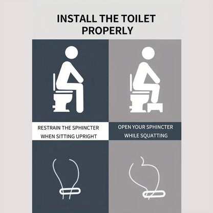 Toilet Stool Anti-Slip Bathroom Footstool for Home Use with Stable Support Design - White - Mekamart Australia