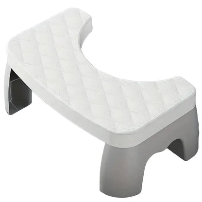 Toilet Stool Anti-Slip Bathroom Footstool for Home Use with Stable Support Design - White - Mekamart Australia