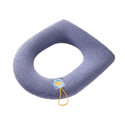 Soft Toilet Seat Bathroom Washable Warmer Cushion Mat Cover Pad Hook New Lid Au - Grey - Mekamart Australia