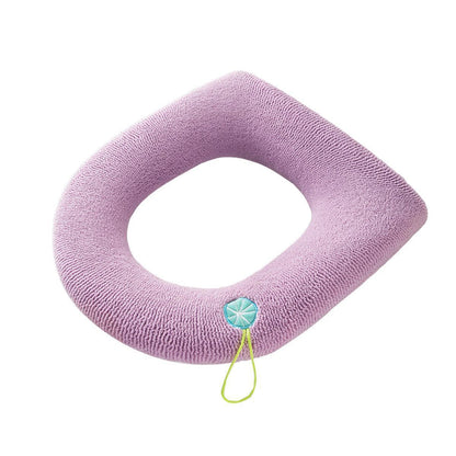 Soft Toilet Seat Bathroom Washable Warmer Cushion Mat Cover Pad Hook New Lid Au - Grey - Mekamart Australia