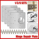 Hinge Repair Plate Rust Resistant Steel Furniture Cupboard Repair Mount Tool - 1SET