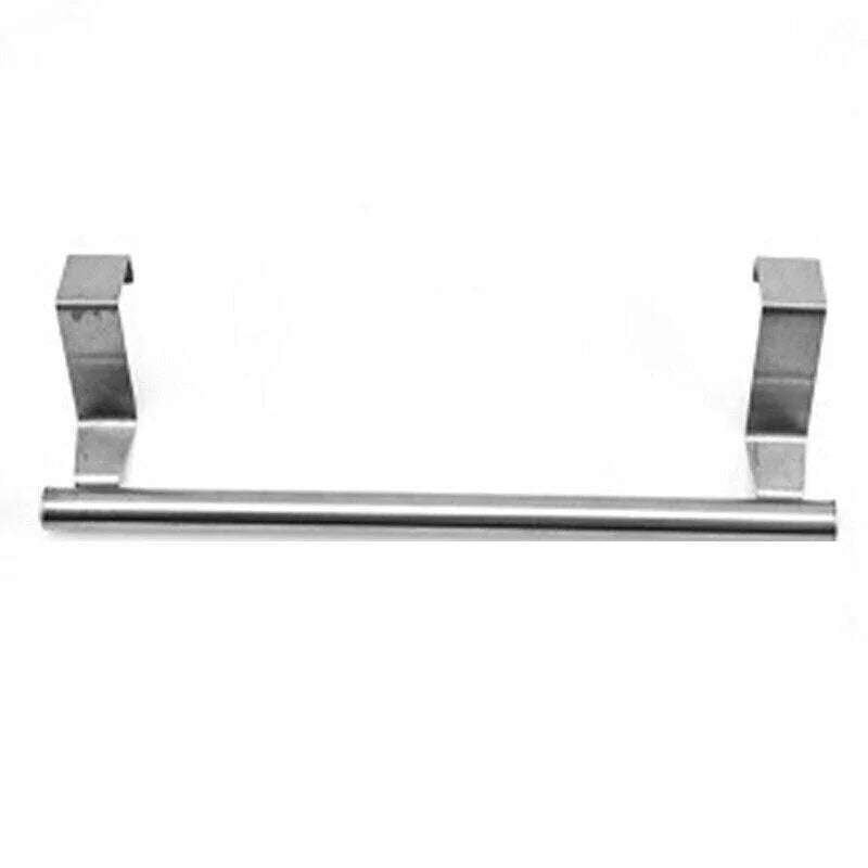 Stainless Steel Over Door Towel Rack Cupboard Hanging Rail for Kitchen Bathroom - 36CM - Mekamart Australia