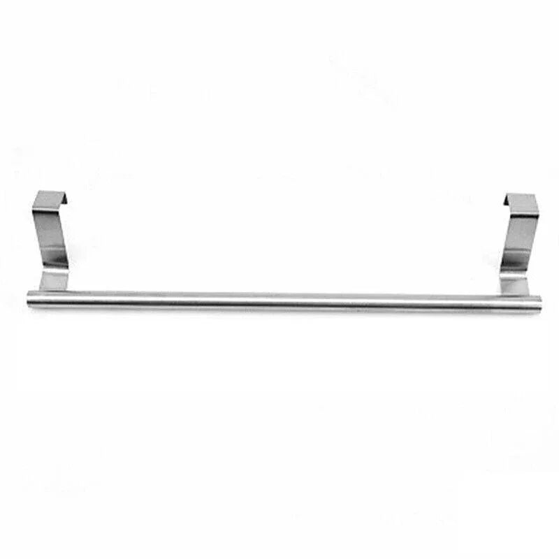 Stainless Steel Over Door Towel Rack Cupboard Hanging Rail for Kitchen Bathroom - 36CM - Mekamart Australia