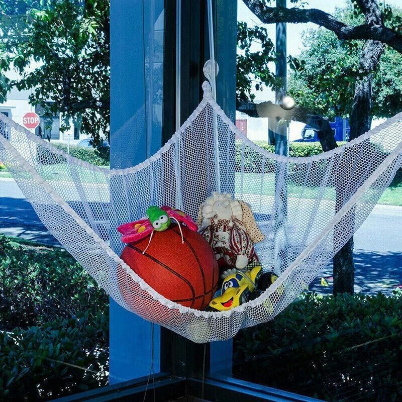 Soft Large Toy Hammock Mesh Net Storage Organizer for Bedroom Plush Toys - White - Mekamart Australia
