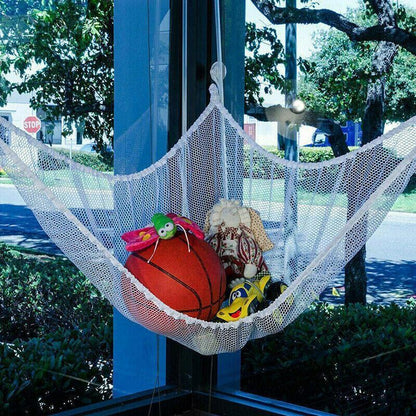 Soft Large Toy Hammock Mesh Net Storage Organizer for Bedroom Plush Toys - White - Mekamart Australia