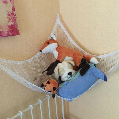 Soft Large Toy Hammock Mesh Net Storage Organizer for Bedroom Plush Toys - White - Mekamart Australia