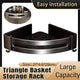 Single Tier Triangle Bathroom Shower Shelf Organizer Rack Wall Mounted Storage - Mekamart Australia