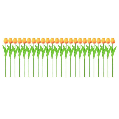20PCS Real Touch Artificial Tulip Bouquet Fake Flowers for Home Wedding Decor - Yellow - Mekamart Australia