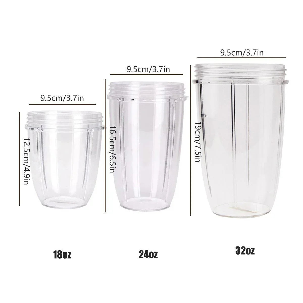 Blender Cups 32OZ 24OZ 18OZ Replacement Accessories Juicer Ice Crushing Blades - 18oz - Mekamart Australia