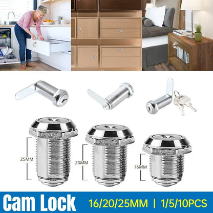 1/5/10pcs File Cabinet Drawer Milk Box Swivel Lock Small Round Security Lock - 20mm-1PC
