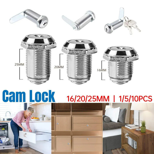 1/5/10pcs File Cabinet Drawer Milk Box Swivel Lock Small Round Security Lock - 25mm-1PC