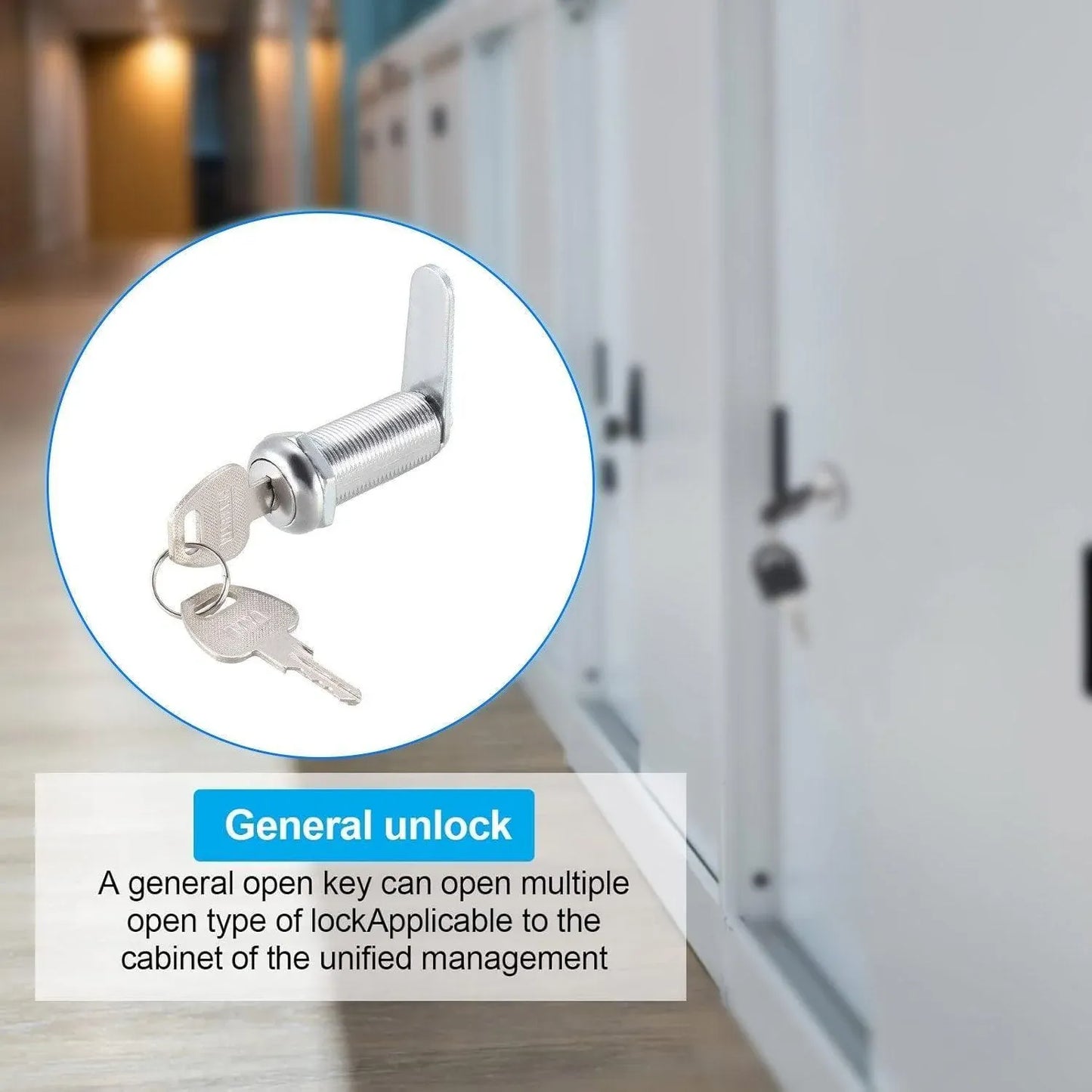 1/5/10pcs File Cabinet Drawer Milk Box Swivel Lock Small Round Security Lock - 20mm-5PCS