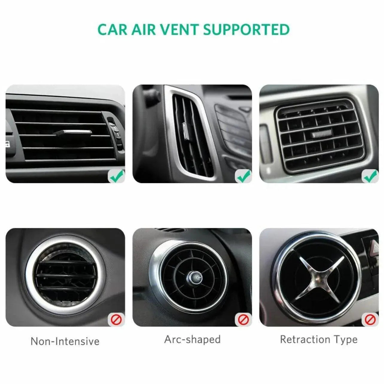 Universal Car Air Vent Mount Holder Cradle Stand Bracket For Mobile Cell Phone
