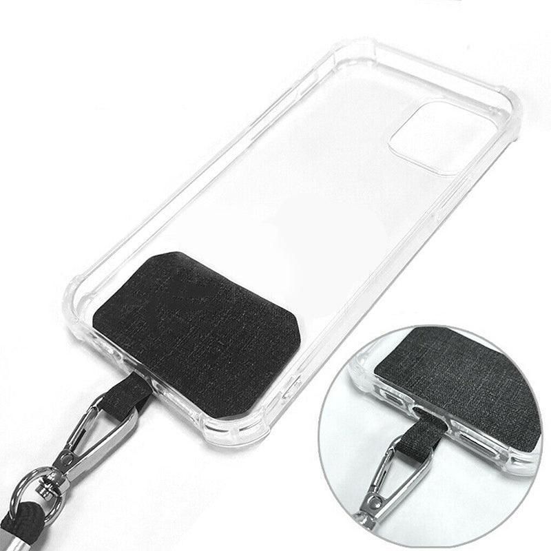 Adjustable Phone Lanyard with Patch for Most Cases Neck Strap Holder - Blue