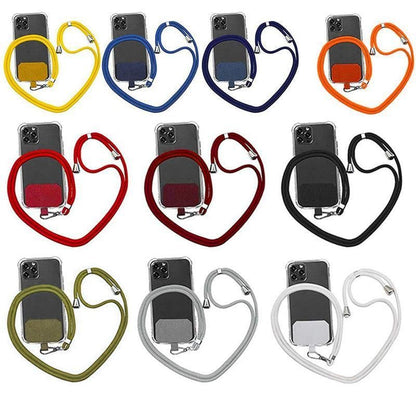 Adjustable Phone Lanyard with Patch for Most Cases Neck Strap Holder - Green