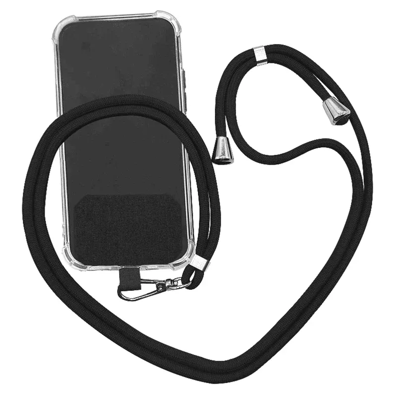 Adjustable Phone Lanyard with Patch for Most Cases Neck Strap Holder - Green