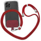 Adjustable Phone Lanyard with Patch for Most Cases Neck Strap Holder - Wine Red