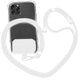 Adjustable Phone Lanyard with Patch for Most Cases Neck Strap Holder - White