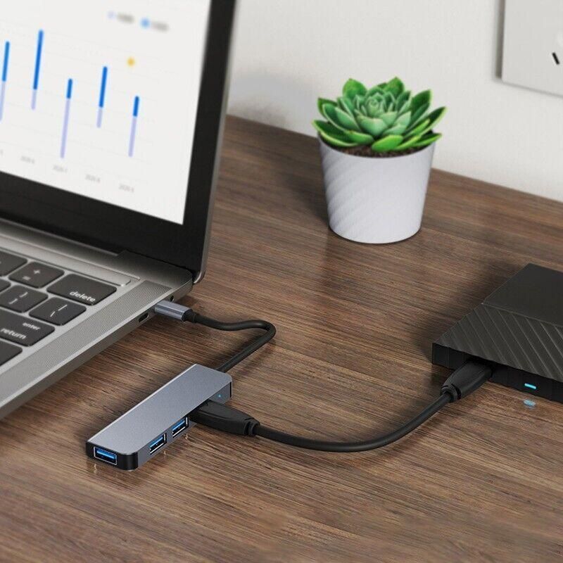 8/6/4-In-1 Usb-C Hub Adapter Type-C Hub Hdmi For Macbook Pro/Air Ipad Pro Laptop - 6-IN-1