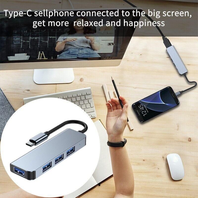 8/6/4-In-1 Usb-C Hub Adapter Type-C Hub Hdmi For Macbook Pro/Air Ipad Pro Laptop - 6-IN-1