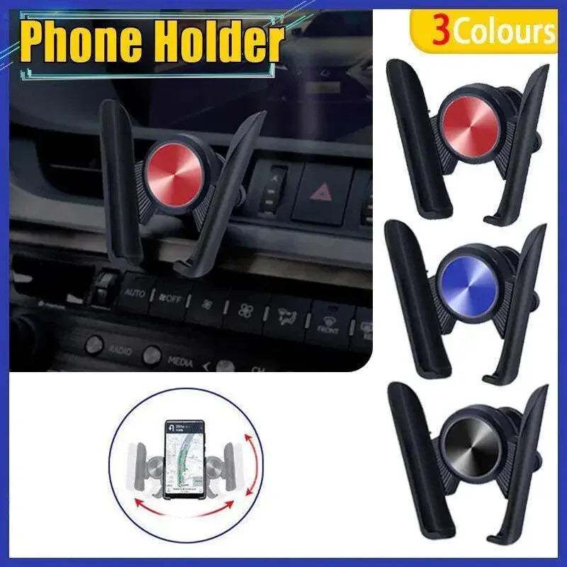 Gravity Phone Holder for Car Air Vent Mount Auto-Clamp Cradle Bracket - Red*2