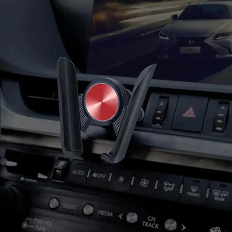 Gravity Phone Holder for Car Air Vent Mount Auto-Clamp Cradle Bracket - Red*2