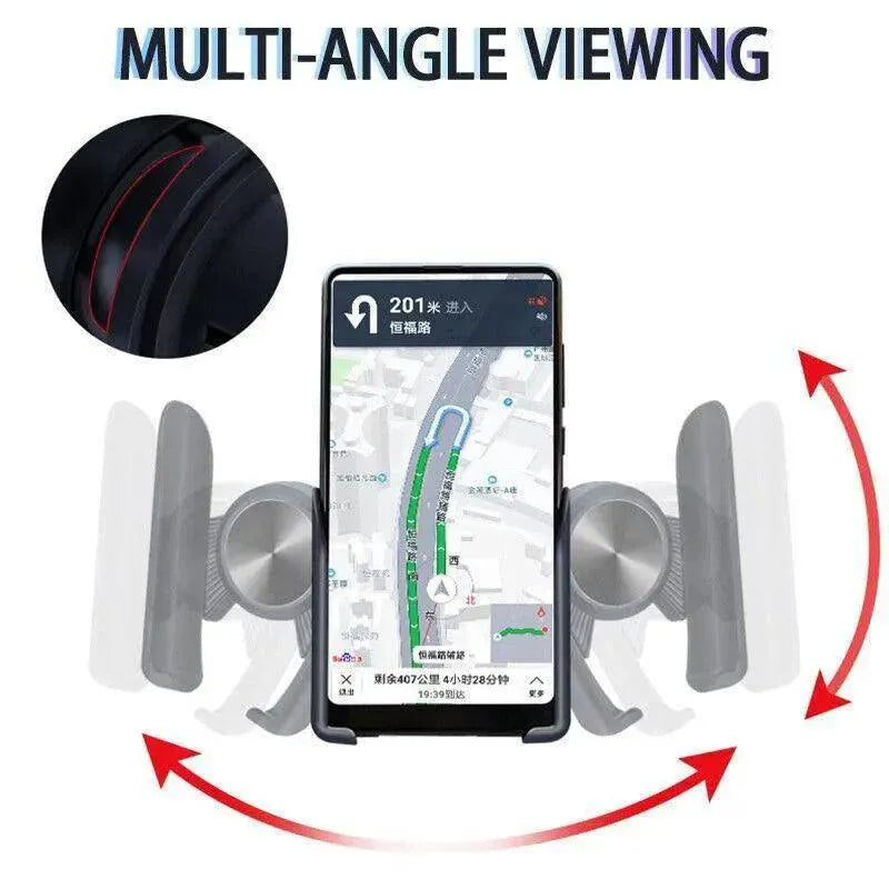 Gravity Phone Holder for Car Air Vent Mount Auto-Clamp Cradle Bracket - Red