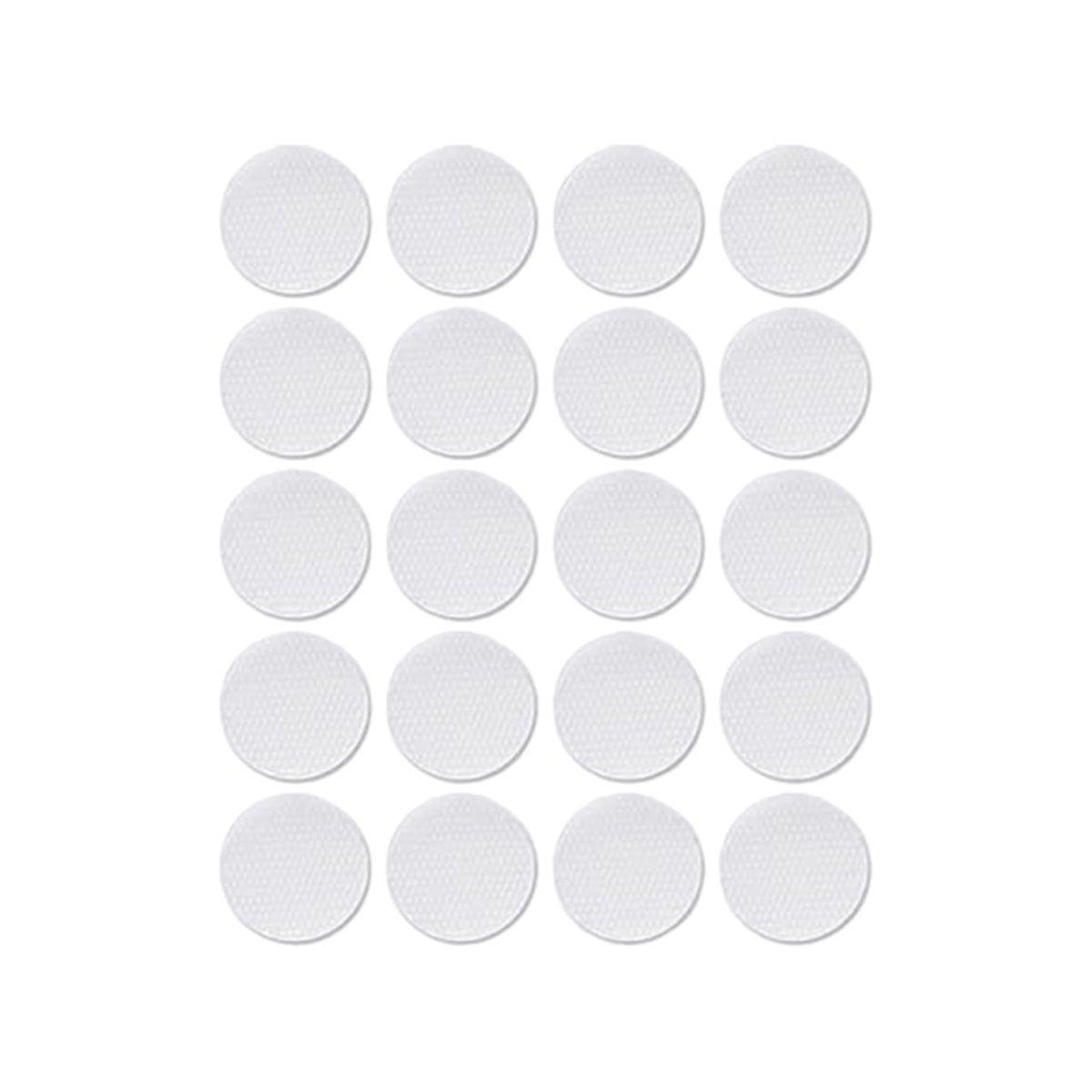Strong Sticky Round Self Adhesive Dots DIY Bond Tape No Mark Fasteners - Transparent 102 Pairs - 15mm