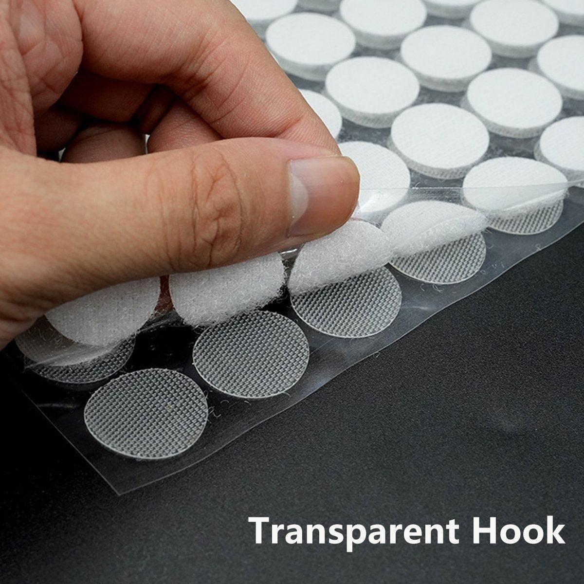 Strong Sticky Round Self Adhesive Dots DIY Bond Tape No Mark Fasteners - White 102Pairs - 15mm