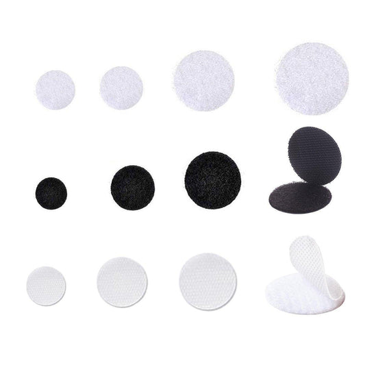 Strong Sticky Round Self Adhesive Dots DIY Bond Tape No Mark Fasteners - White 20Pairs - 20mm