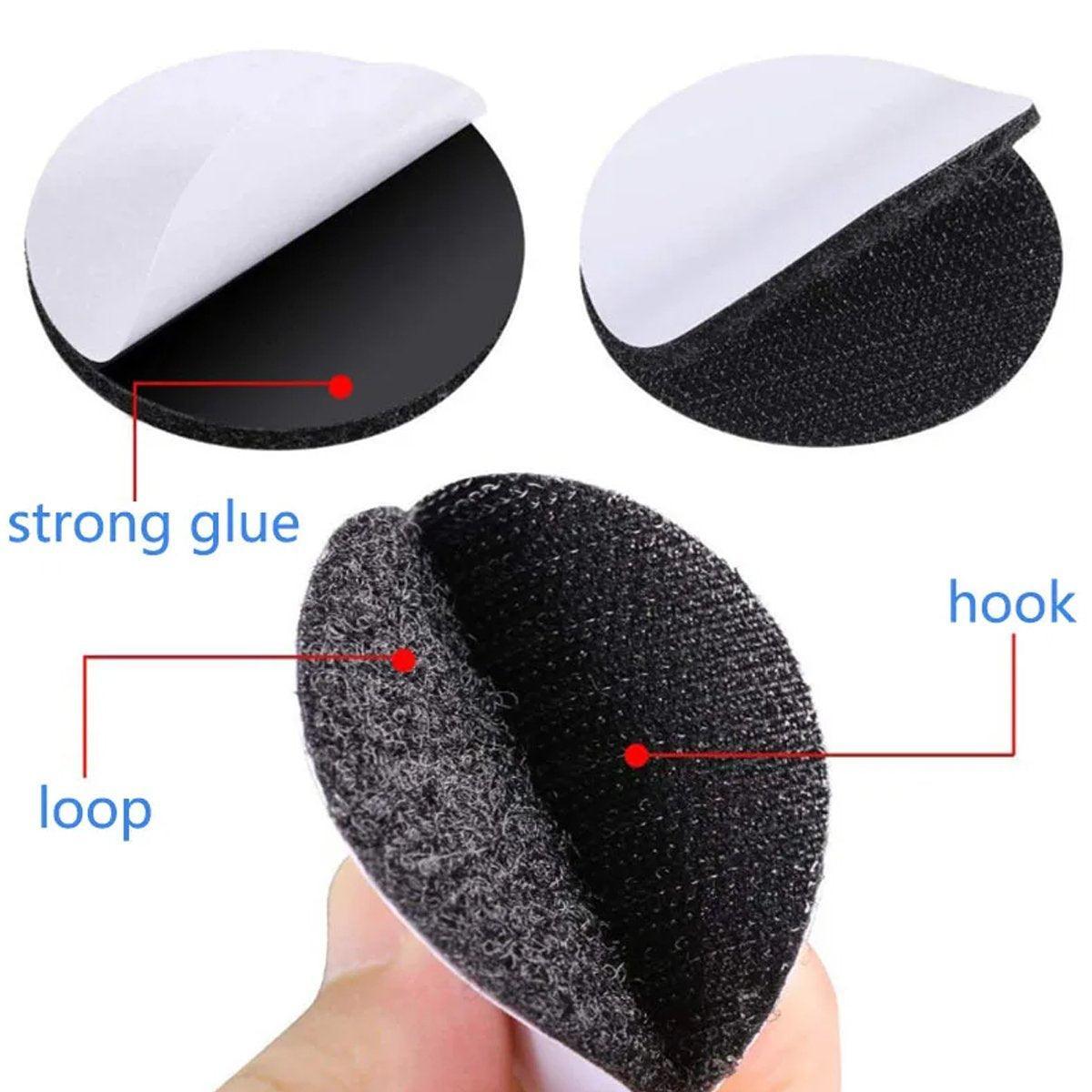 Strong Sticky Round Self Adhesive Dots DIY Bond Tape No Mark Fasteners - White 30Pairs - 15mm