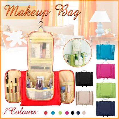 Makeup Bag Hanging Travel Toiletry Cosmetic Organizer Wash Bag Waterproof - Navy - Mekamart Australia