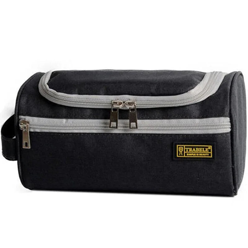Large Capacity Men Travel Toiletry Kit Wash Bag Waterproof Cosmetic Bags Holder - Brick Red - Mekamart Australia