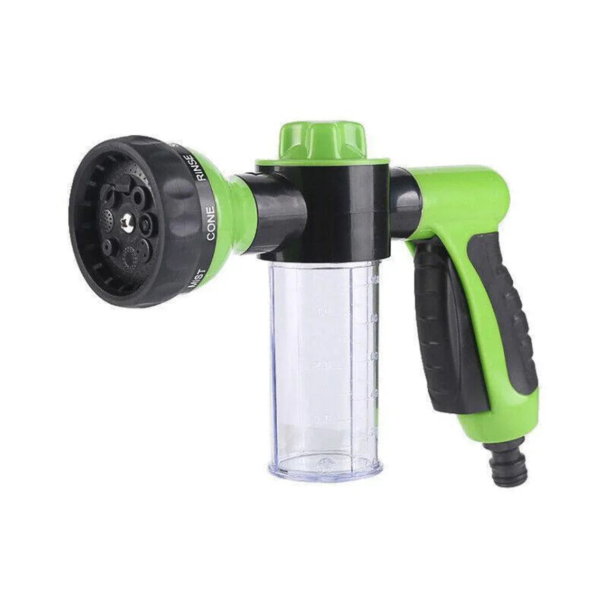 Washing Nozzle Plant Pet Hose 8-Mode Garden Car Water Foam Sprayer Soap Dispenser - Green - Mekamart Australia