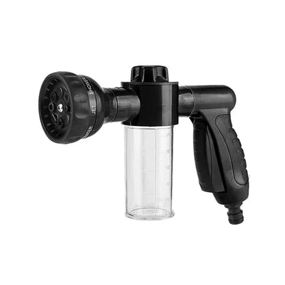 Washing Nozzle Plant Pet Hose 8-Mode Garden Car Water Foam Sprayer Soap Dispenser - Black - Mekamart Australia