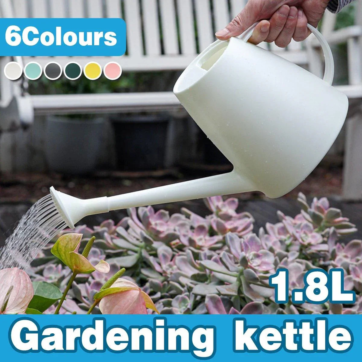 Long Spout Watering Can Garden Sprinkler Gardening Tools for Plants Flowers - Grey - Mekamart Australia