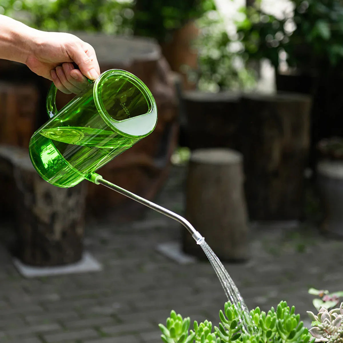 Watering Can Long Spout For Indoor Outdoor Garden Potted Plants Flowers Use - Green - Mekamart Australia