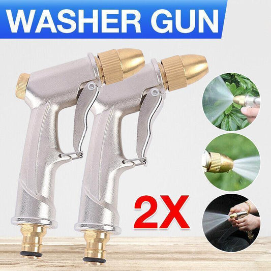 2Pcs High Pressure Water Spray Handle Nozzle Brass Garden Hose Pipe Lawn Car Wash - Mekamart Australia