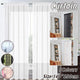 Sheer Voile Curtains Rod Pocket Window Panel for Bedroom 140cm x 230cm Drapes - Black - Mekamart Australia