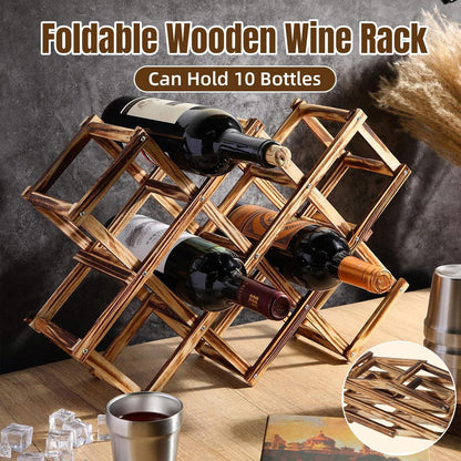 Wooden Wine Rack Display Shelf Stand for Home Bar Storage Wine Bottle Holder - Mekamart Australia
