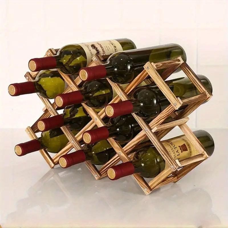 Wooden Wine Rack Display Shelf Stand for Home Bar Storage Wine Bottle Holder - Mekamart Australia