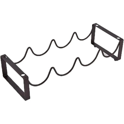Iron Wine Rack Bottle Holder Metal Display Stand Tabletop Decorative Storage - White - Mekamart Australia