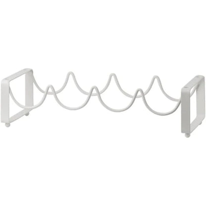 Iron Wine Rack Bottle Holder Metal Display Stand Tabletop Decorative Storage - White - Mekamart Australia