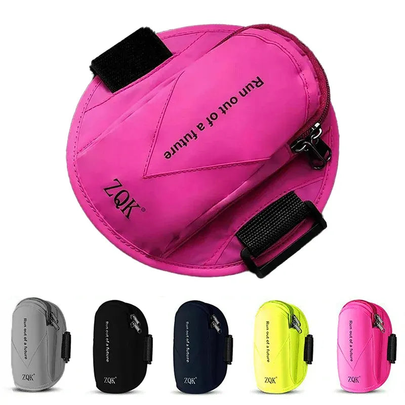 Universal Outdoor Sports Armband Case Phone Holder Gym Running Jogging Arm Band - Pink