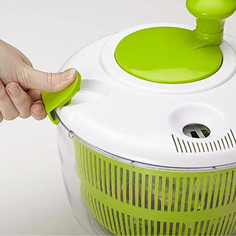 Salad Spinner Vegetable Lettuce Salad Leaves Washer Dryer Serving Bowl Container - Mekamart Australia