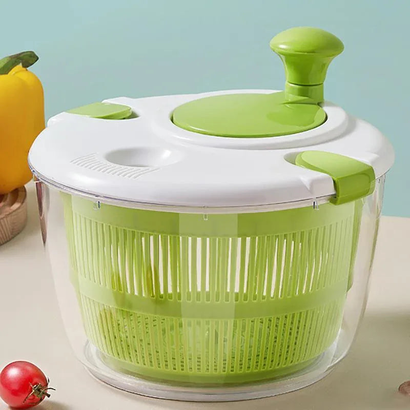 Salad Spinner Vegetable Lettuce Salad Leaves Washer Dryer Serving Bowl Container - Mekamart Australia